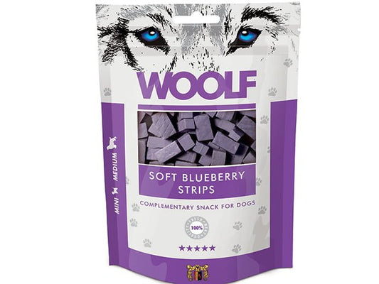 Woolf Soft Blueberry Strips - 100g