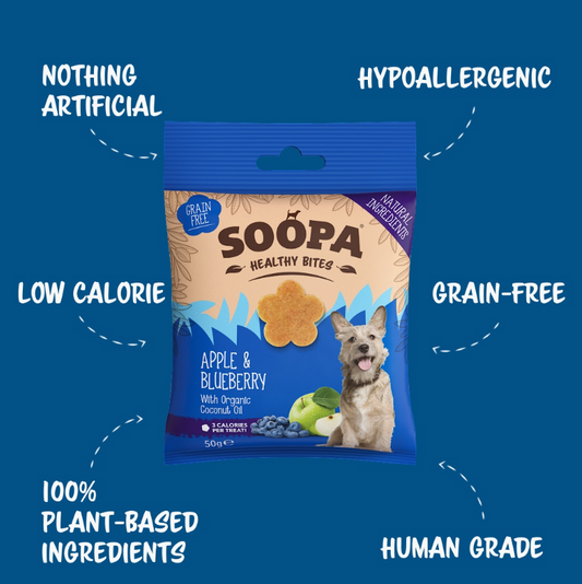 SOOPA Healthy Bites Æble Og Blåbær - 50g