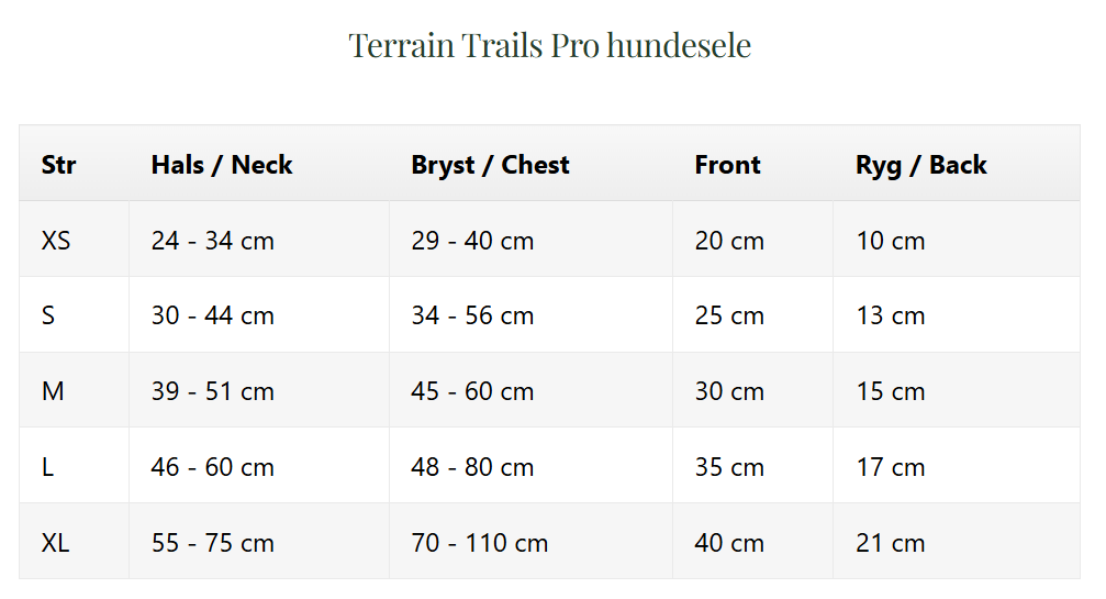 Terrain Trails Pro Hundesele - Black