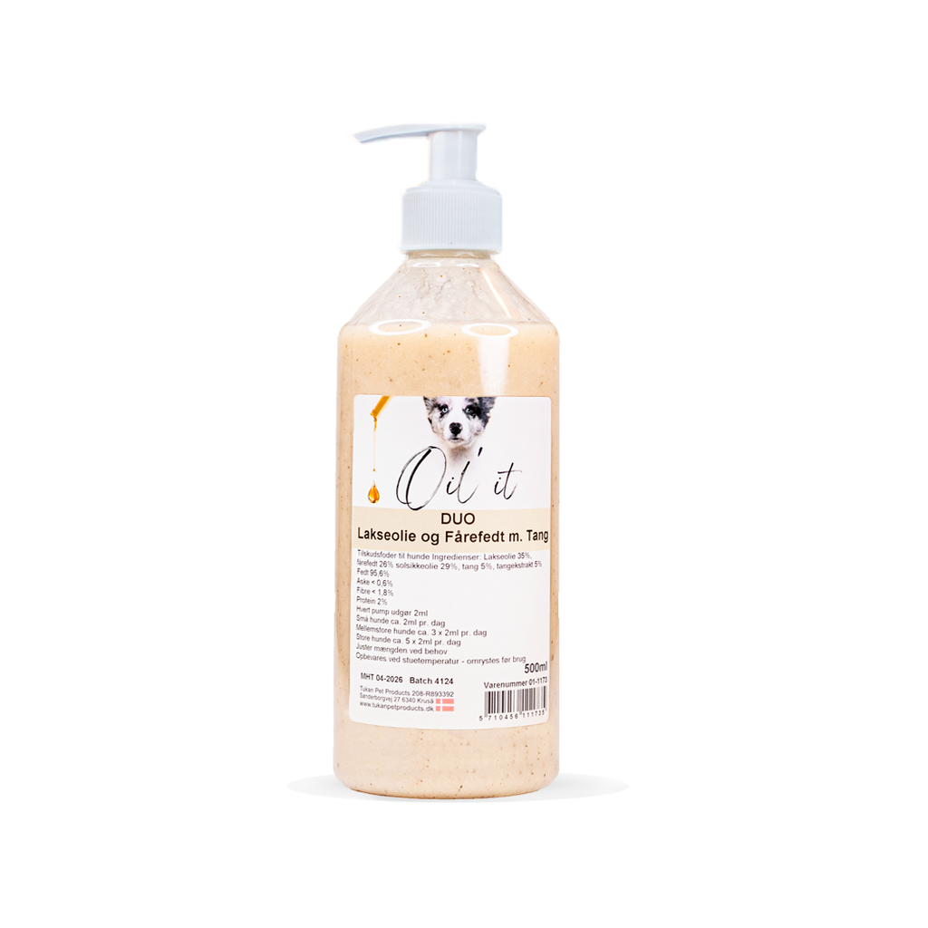 Oil'it DUO Lakseolie og Fårefedt m. Tang 500ml