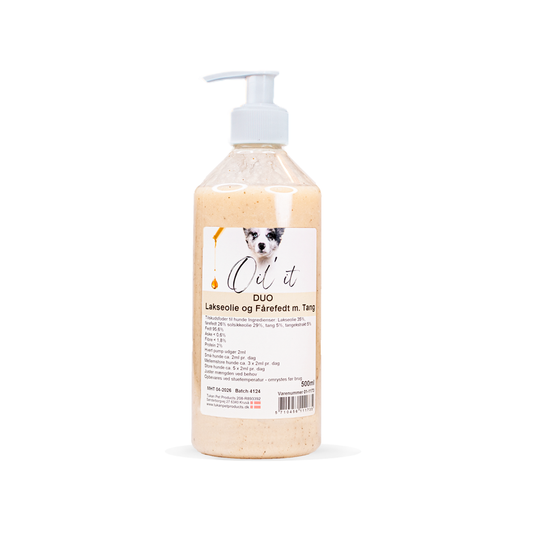 Oil'it DUO Lakseolie og Fårefedt m. Tang 500ml