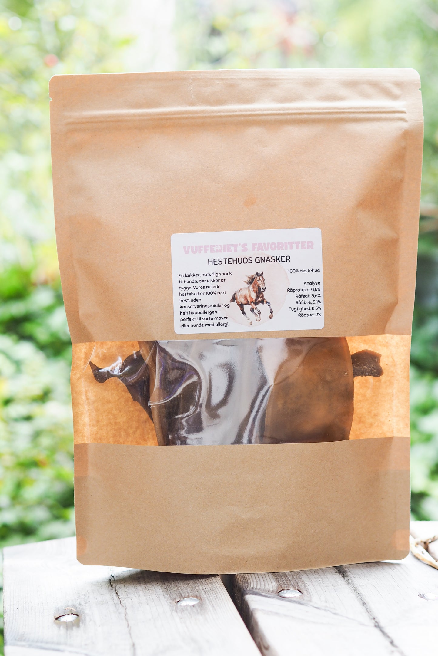 Vufferiets Favoritter Hestehuds Gnasker - 250g