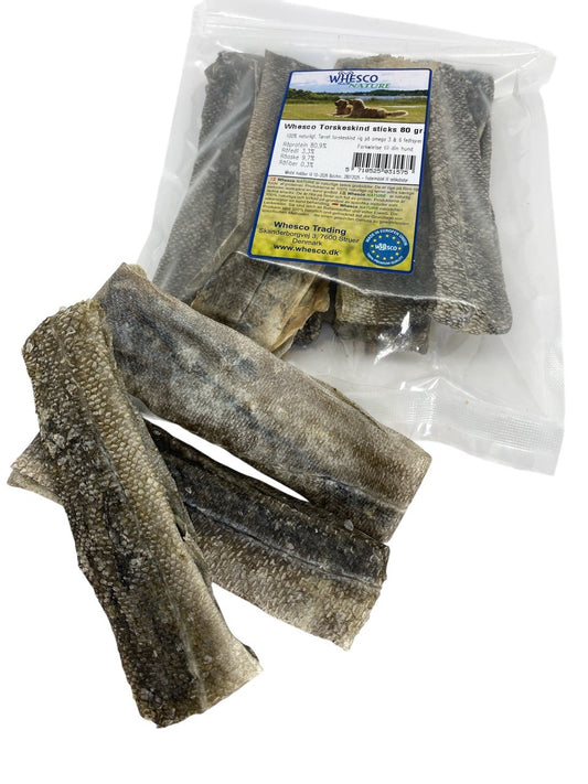 Whesco Torskeskind Sticks - 80g