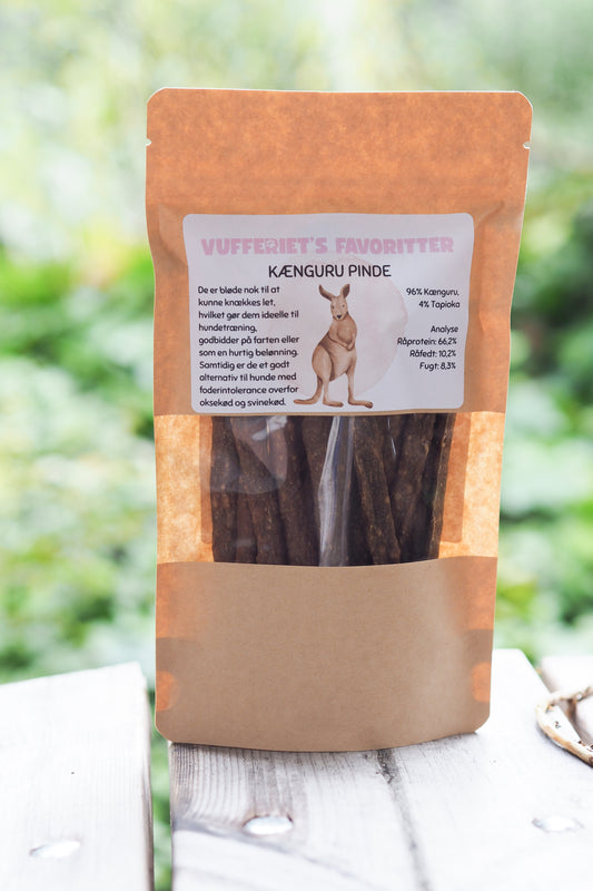 Vufferiet's favoritter Kænguru pinde - 100g
