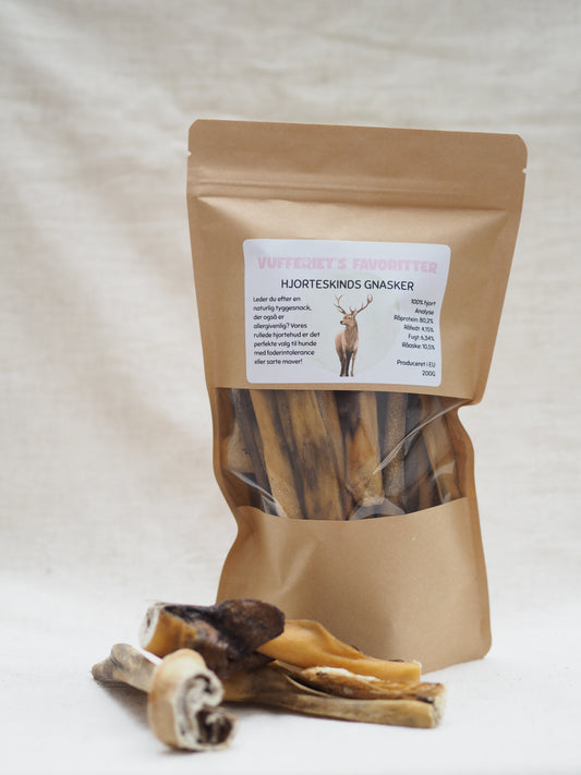 Vufferiet's favoritter hjorteskinds gnasker - 200g