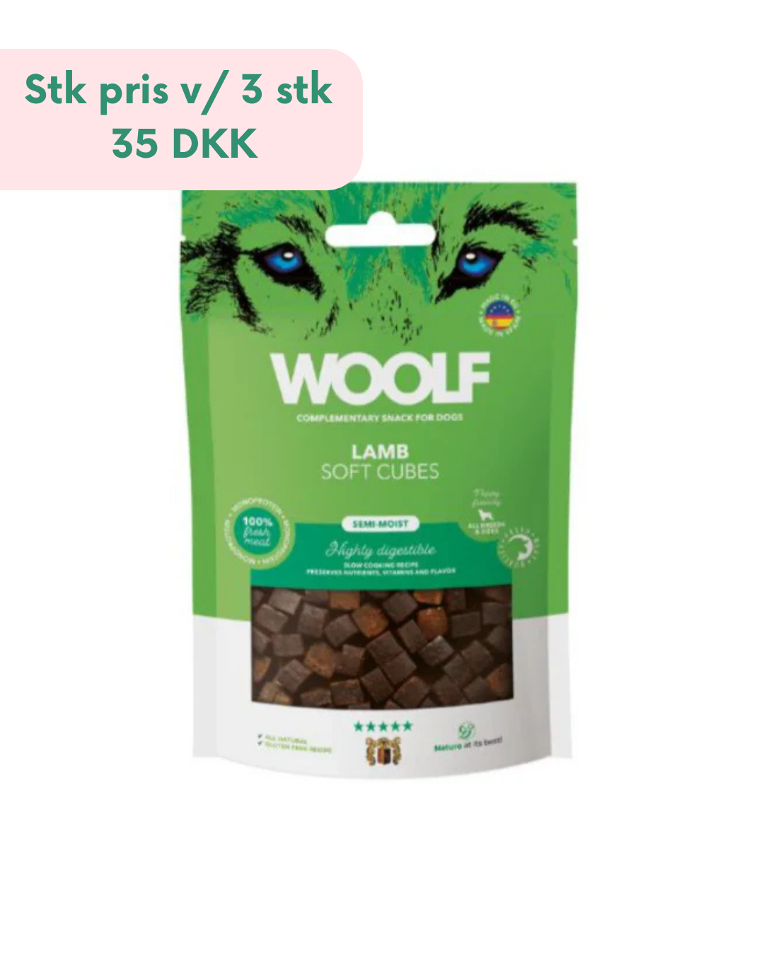 Woolf Soft Cubes Lamb - 100g