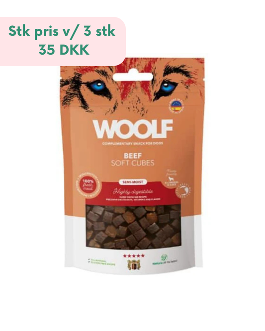 Woolf Soft Cubes Beef - 100g