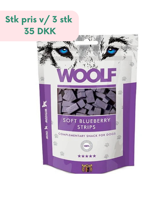 Woolf Soft Blueberry Strips - 100g