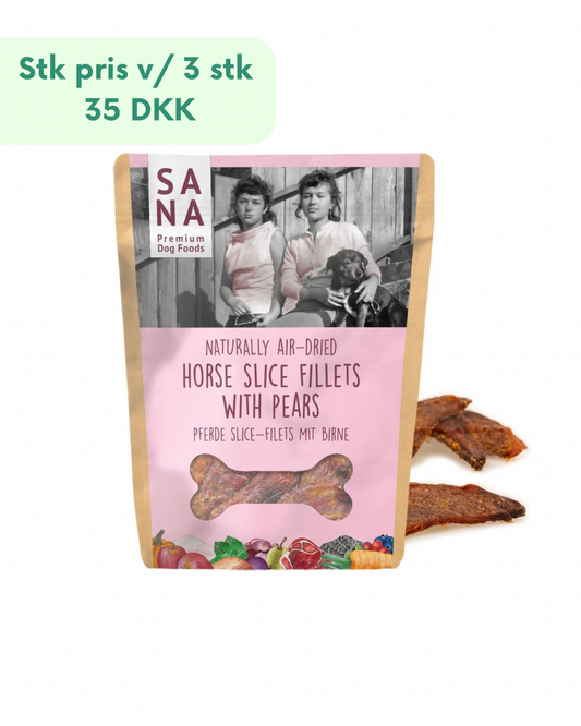 Sanadog filéter med hest og pære - 100g