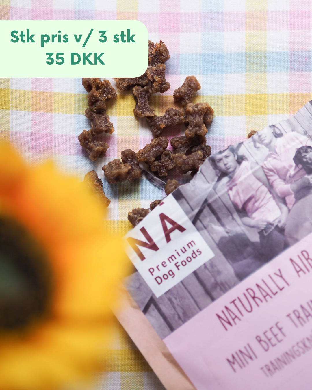 Sanadog mini godbidder bøf - 100g